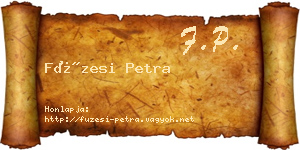 Füzesi Petra névjegykártya