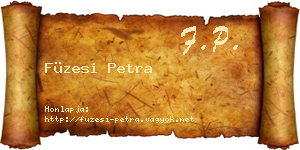 Füzesi Petra névjegykártya